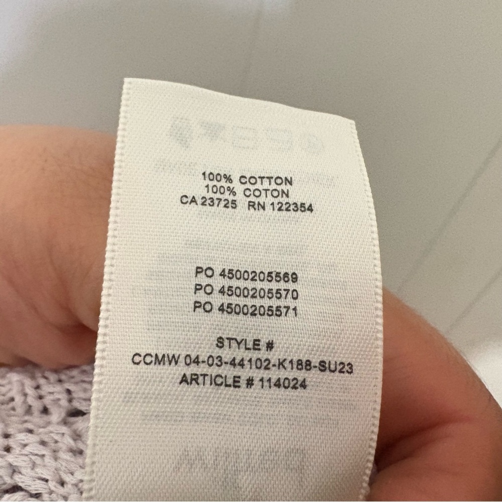 Aritzia Wilfred Splendour Cardigan 100% Open Knit Size 2XS Purple/grayish color - Picture 12 of 12